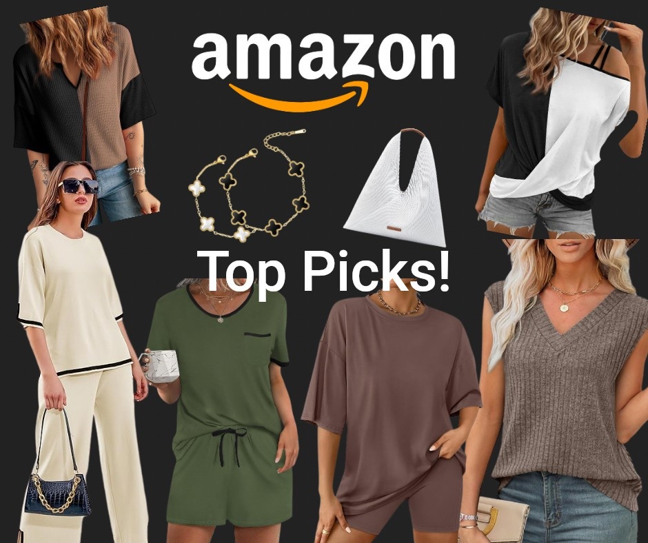 My Amazon Top Picks! #fashion #amazon #amazonfashion #loungewear #purses #bracelets #shirts #pajamas