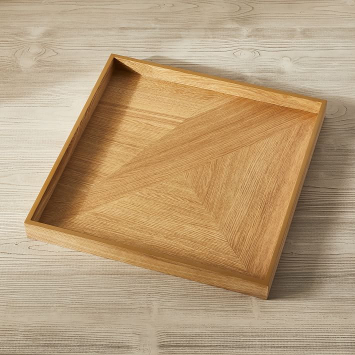 Modern Marquetry Wood Trays | West Elm (US)