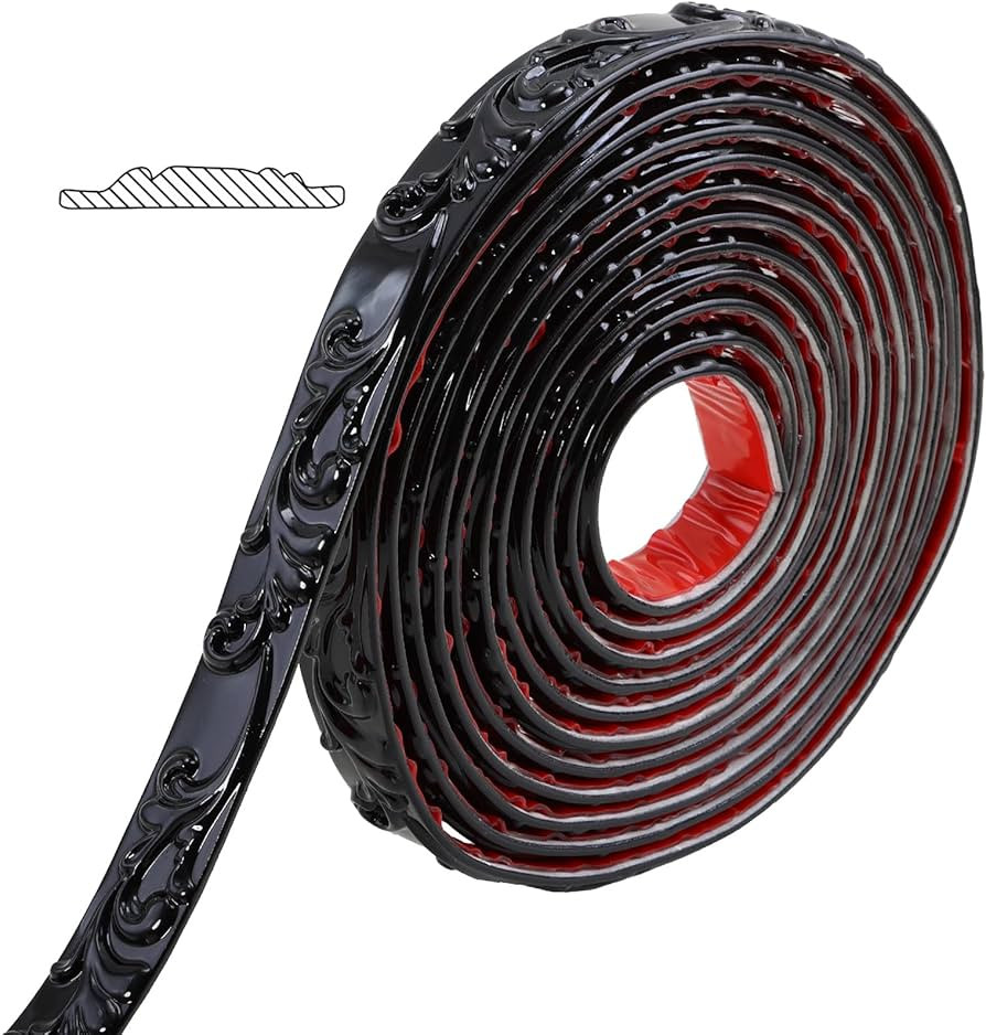 Flexible Wall Trim, Peel and Stick Self-Adhesive Design, Crown Molding for Cabinet Mirror Frame W... | Amazon (US)