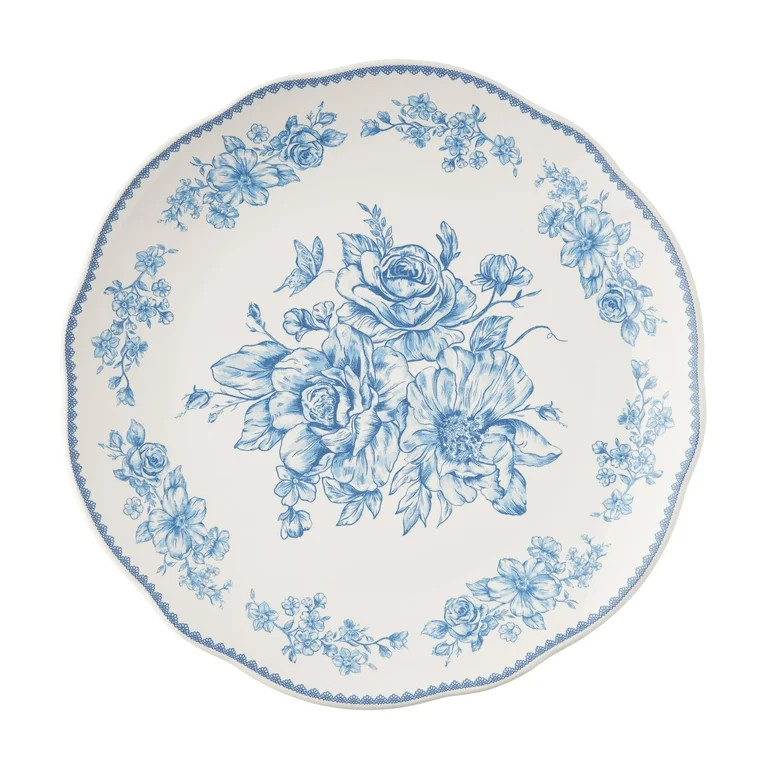 The Pioneer Woman Agatha Stoneware Dinner Plate, Blue | Walmart (US)