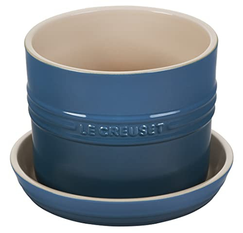 Le Creuset Stoneware Herb Planter, 5.5 Inches, Deep Teal | Amazon (US)