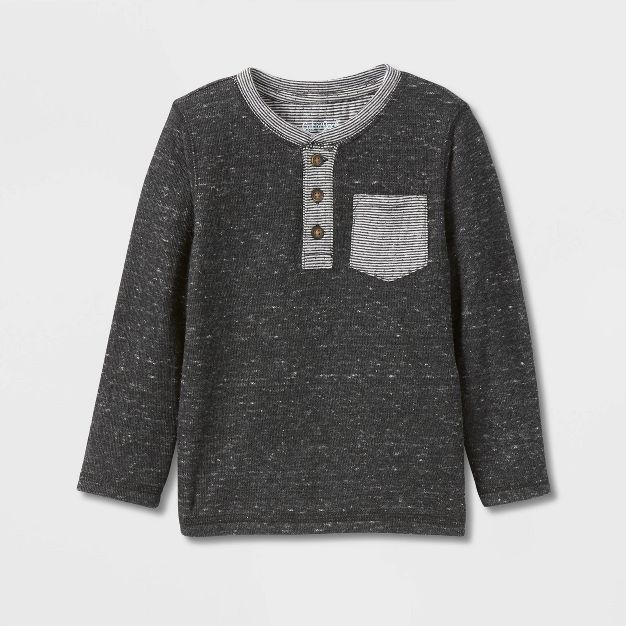 Toddler Boys' Double Knit Long Sleeve Henley T-Shirt - Cat & Jack™ | Target
