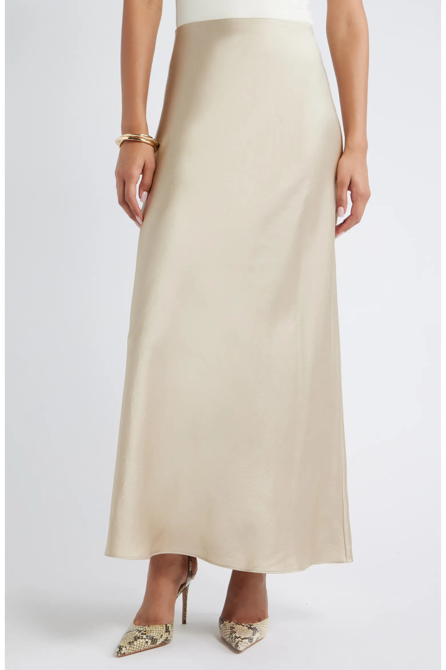 Open Edit Satin Maxi Skirt (Women) | Nordstrom | Nordstrom
