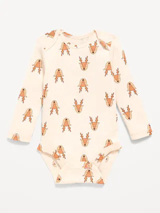 Printed Long-Sleeve Bodysuit for Baby | Old Navy (CA)