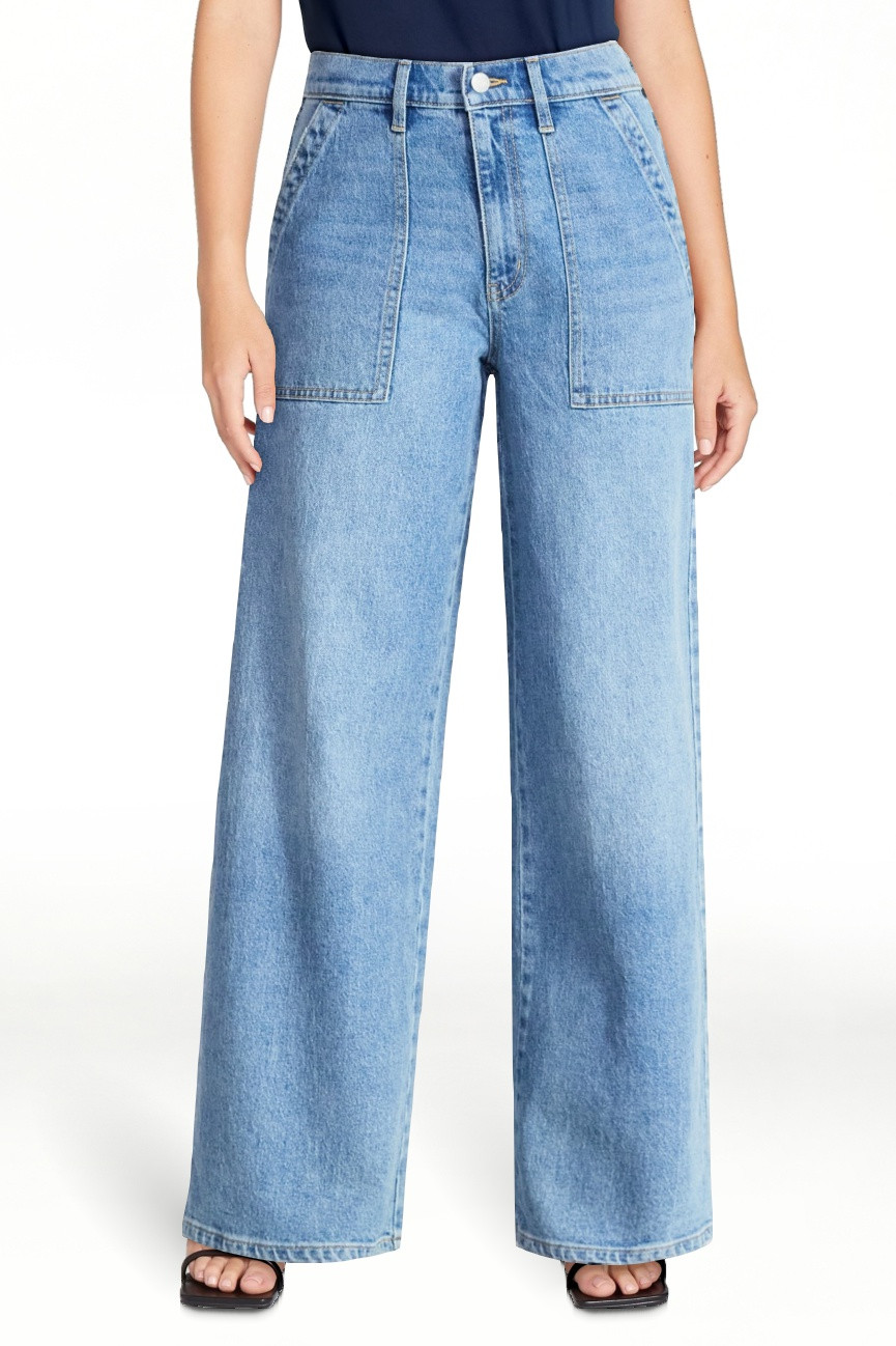 Time and Tru Women's Wide Leg Utility Trousers, 31" Inseam, Sizes 0-20 | Walmart (US)