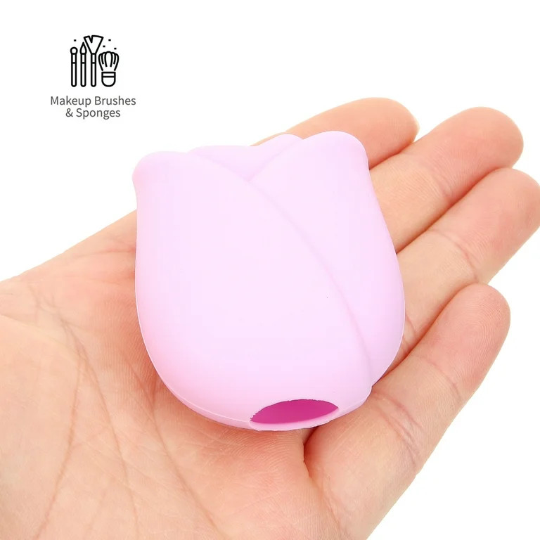 3pcs Makeup Brush Covers Rose Shape Foundation Brush Covers Silicone Protectors | Walmart (US)