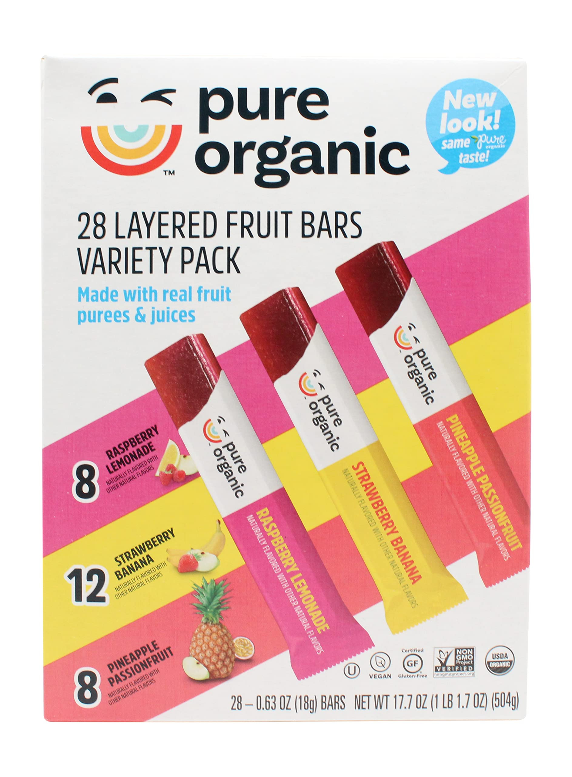 Pure Organic Layered Fruit Bars Variety Pack 28 count (Pack of 1). | Amazon (US)