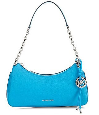 Michael Kors Nolita Medium Chain Pouchette Shoulder Bag - Milos Blue | Dillard's