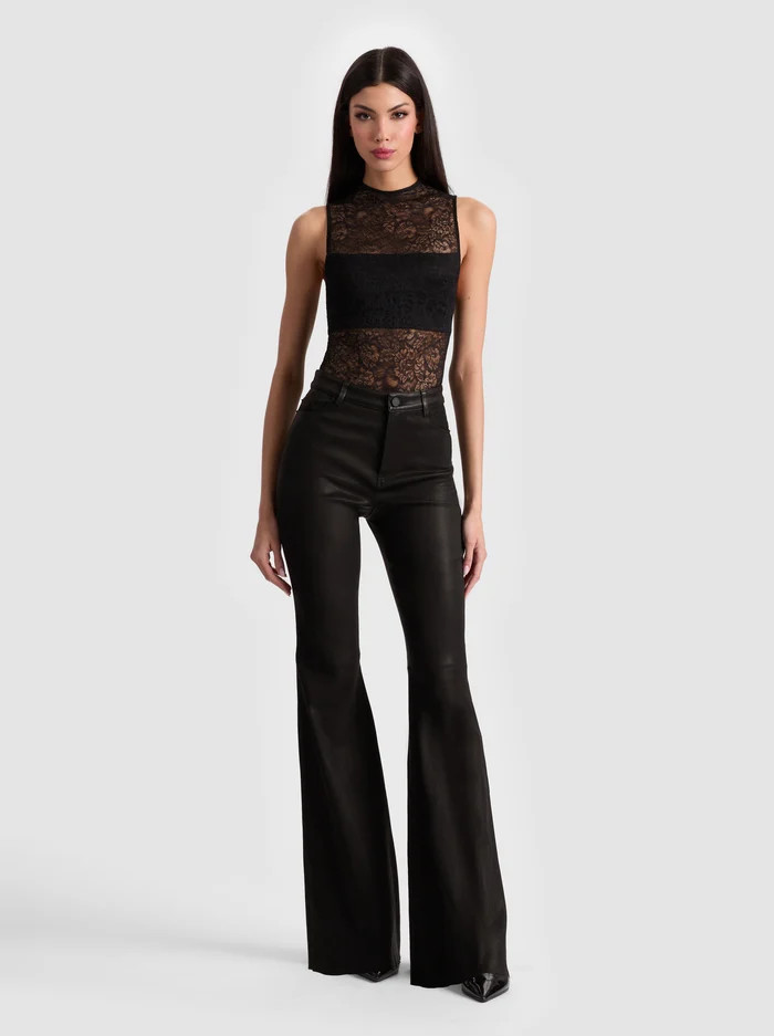 BRENT LEATHER BELL PANT | Alice + Olivia