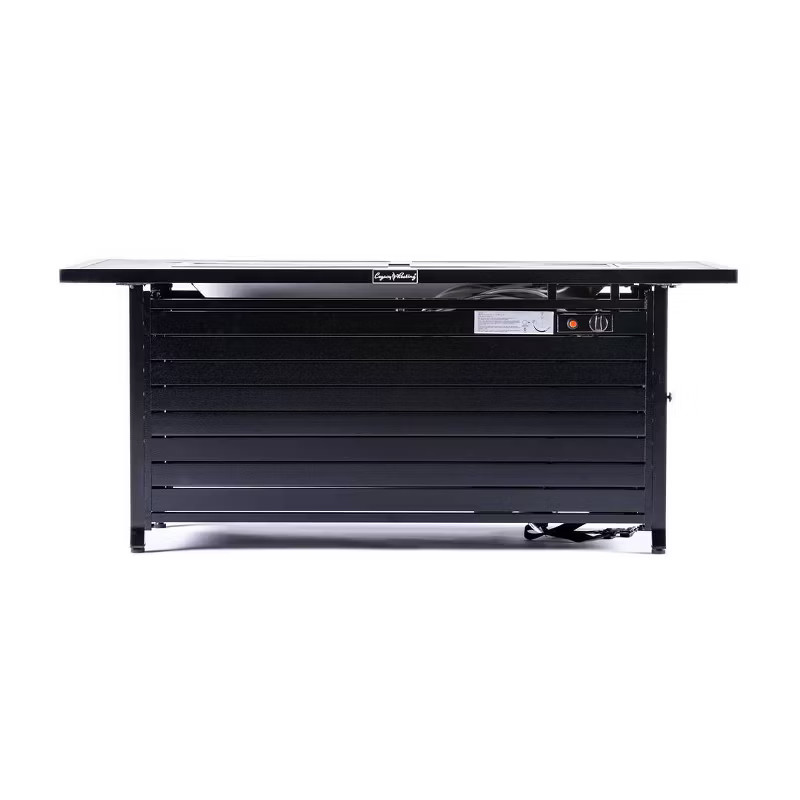 Rectangle Steel Fire Pit Table Hammered Black - Legacy Heating | Target