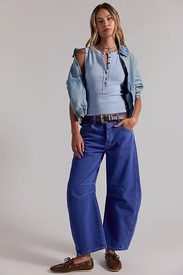 We The Free Good Luck Mid-Rise Barrel Jeans | Free People (Global - UK&FR Excluded)