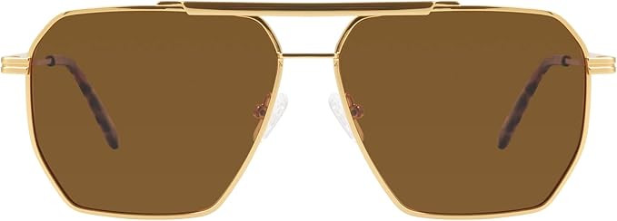 mosanana Square Polarized Aviator Sunglasses for Women Men Metal Classic Retro Vintage MS52242 | Amazon (US)