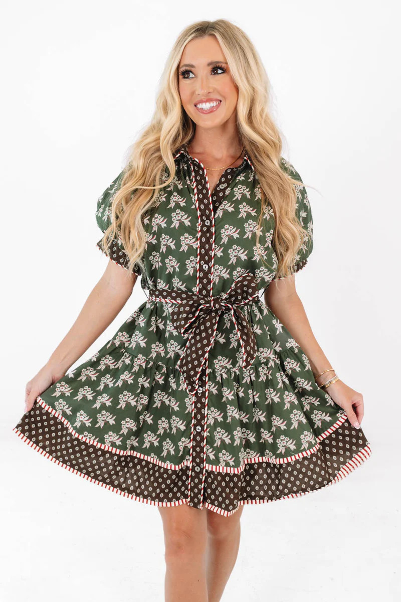 Always There Dress - Green | The Impeccable Pig