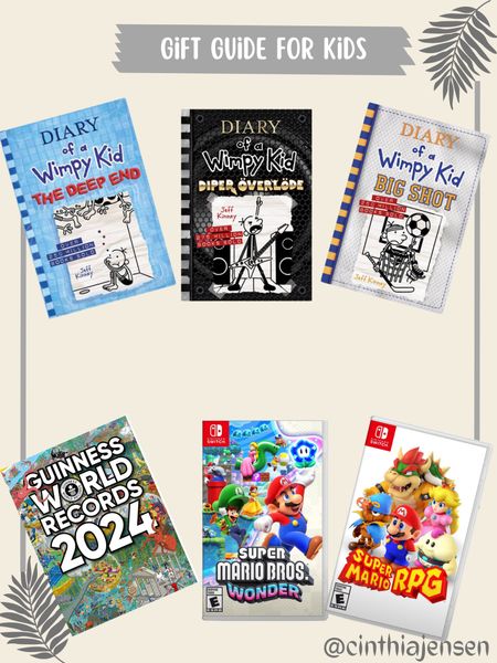 Gift guide for kids. 

Books. Nintendo switch. Video games. Diary of the wimpy kid. Toys. Gift guide. Kids. Presents. 

#LTKkids #LTKGiftGuide #LTKfamily