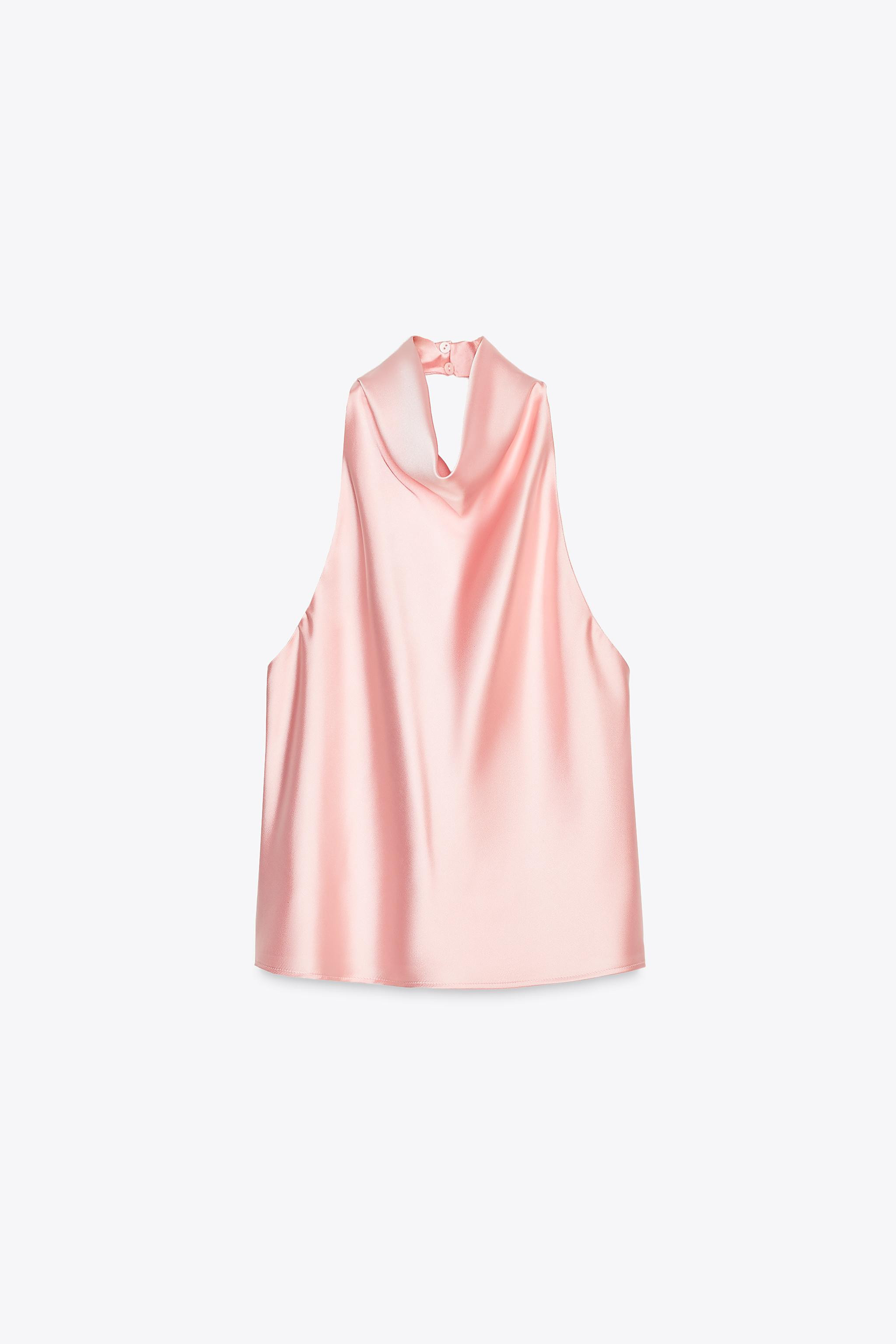 SATIN HALTER TOP | Zara US