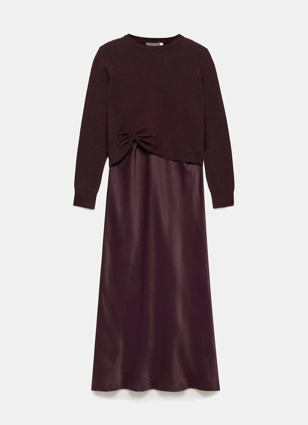 Burgundy Jumper Layered Slip Dress | Mint Velvet