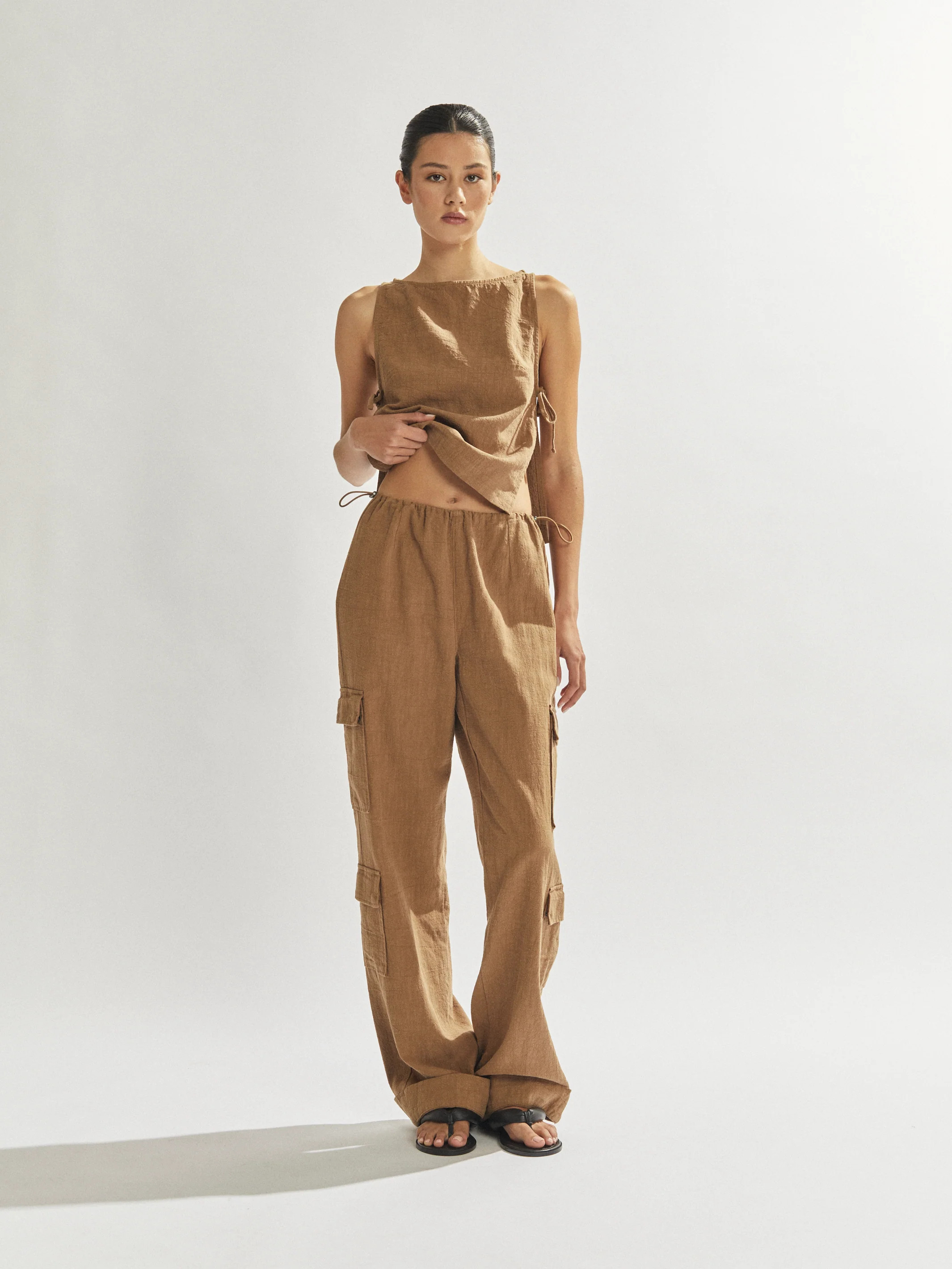 Evie Trousers Tan | One Mile