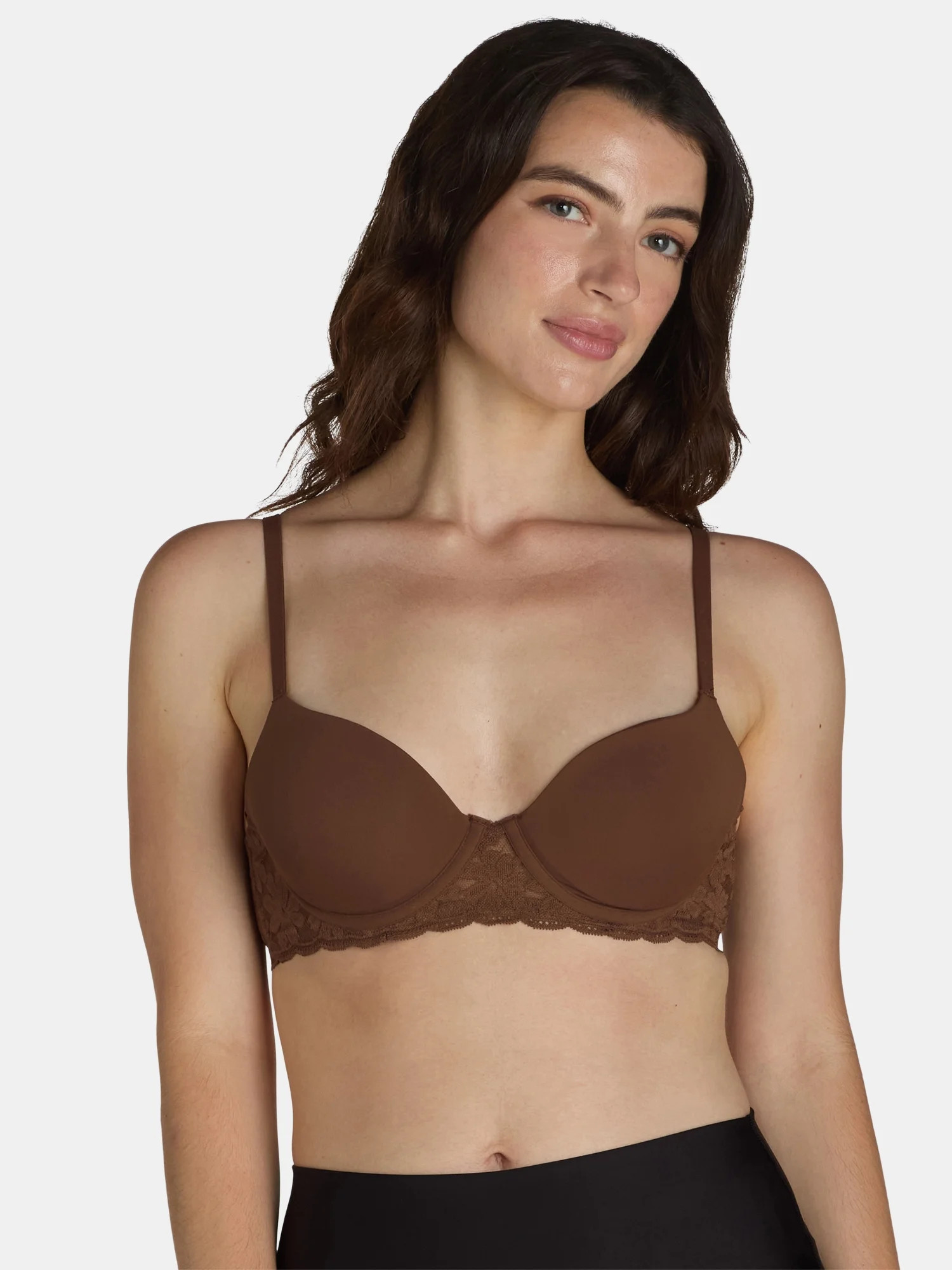 No Boundaries Women's Demi Underwire T-Shirt Bra with Sugarcup, Sizes 34A-40DD | Walmart (US)