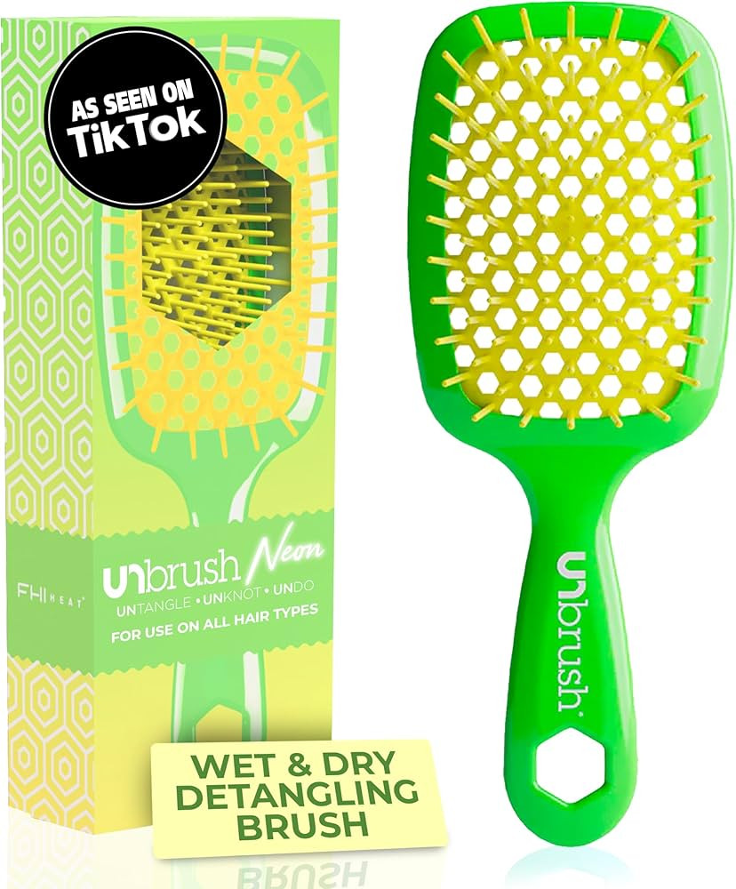 FHI Heat UNbrush Detangling Brush for Pain-Free Brushing on All Wet or Dry Hair Types — Durable... | Amazon (US)