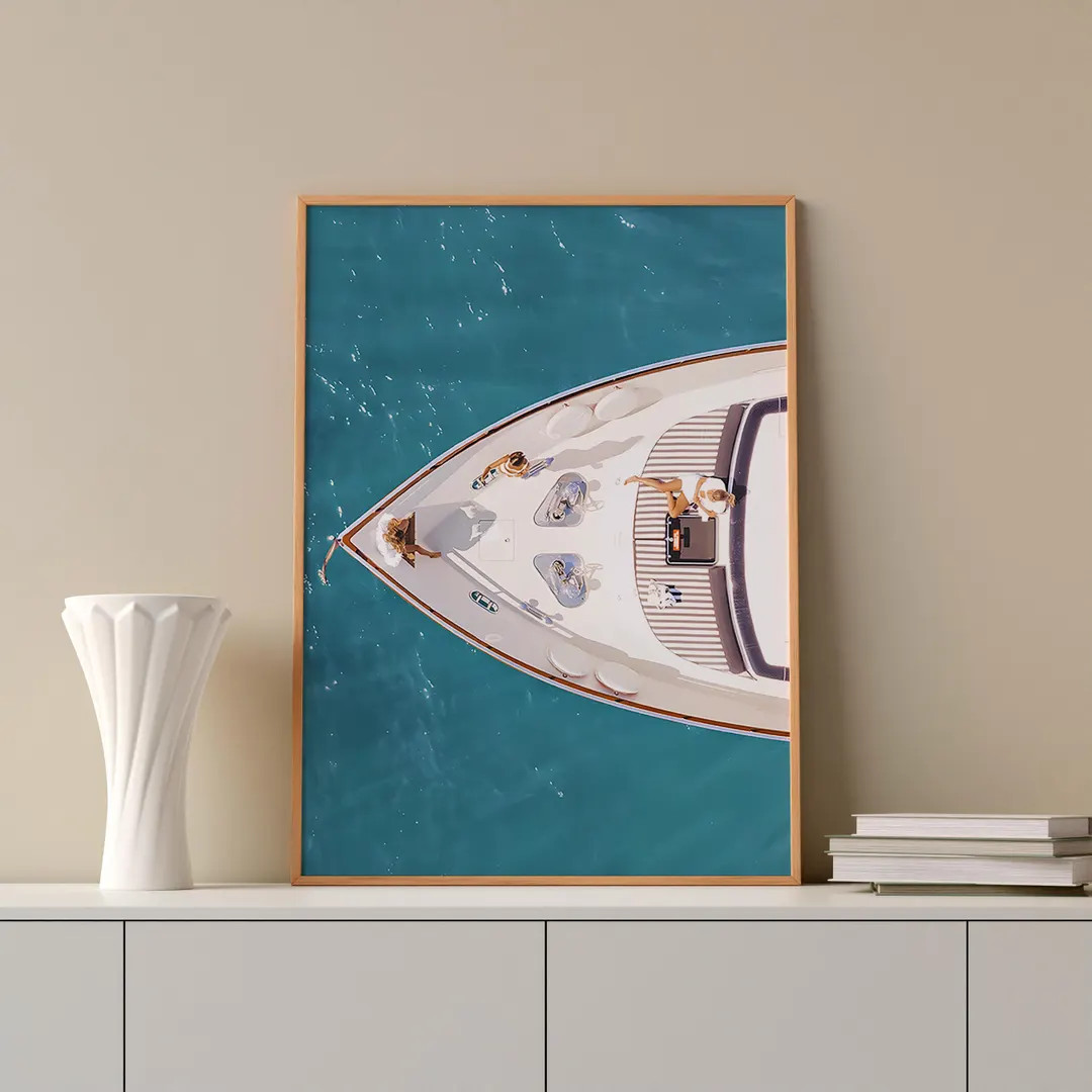 Fashion Magazine Poster, Luxury Yacht Poster, Luxurious Boat Print, Retro Fashion Canvas Art, Lux... | Etsy (US)