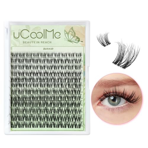 uCoolMe Born3D-ViVi Lash Clusters Wispy 8-18mm Eyelash Clusters Natural Lightly Fluffy D Curl - WideSpan DIY Eyelash Extensions Individual Lashes Ultra-Thin Invisible Lash Band Only Lashes | Amazon (US)