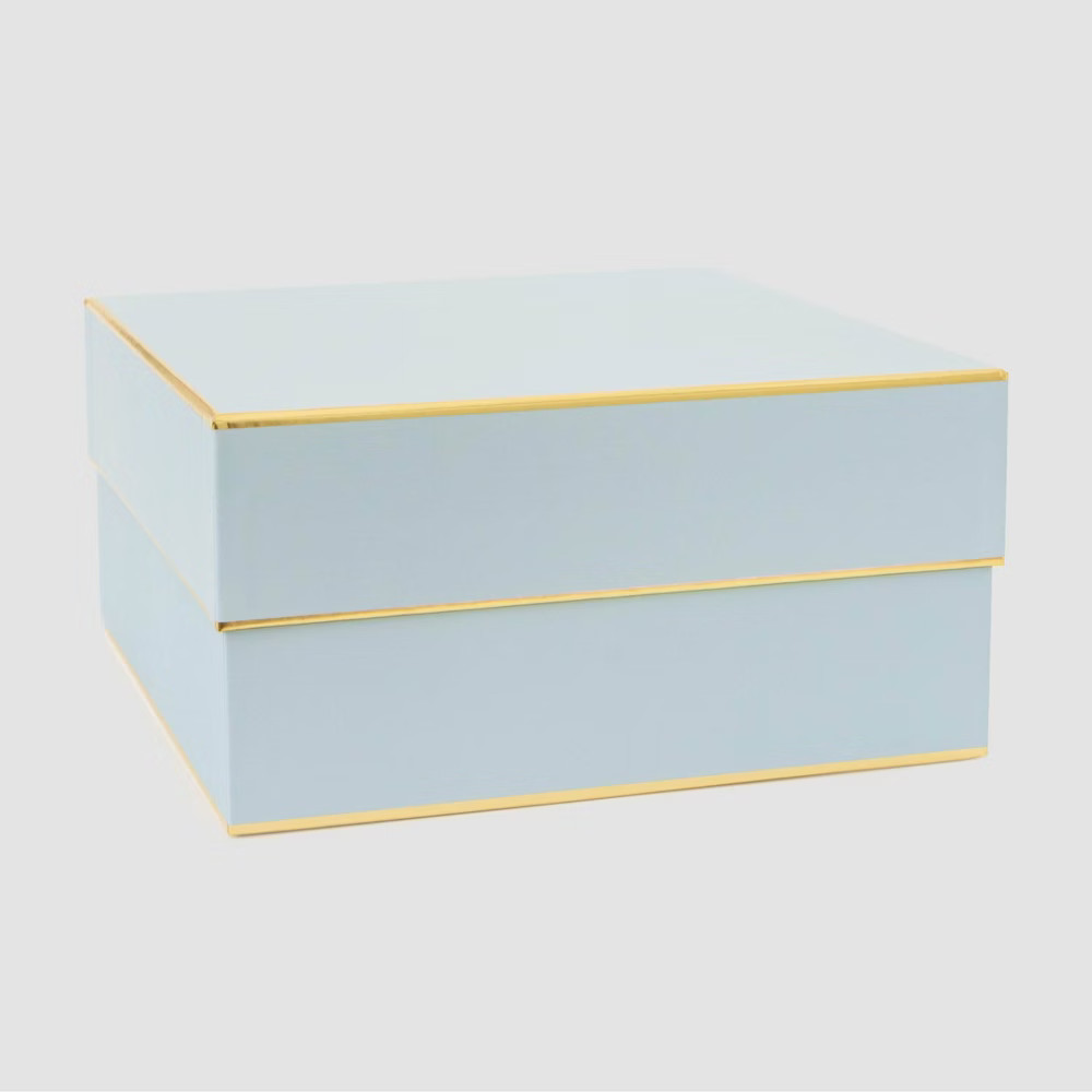 Blue with Gold Edge Large Square Box - Sugar Paper™ | Target