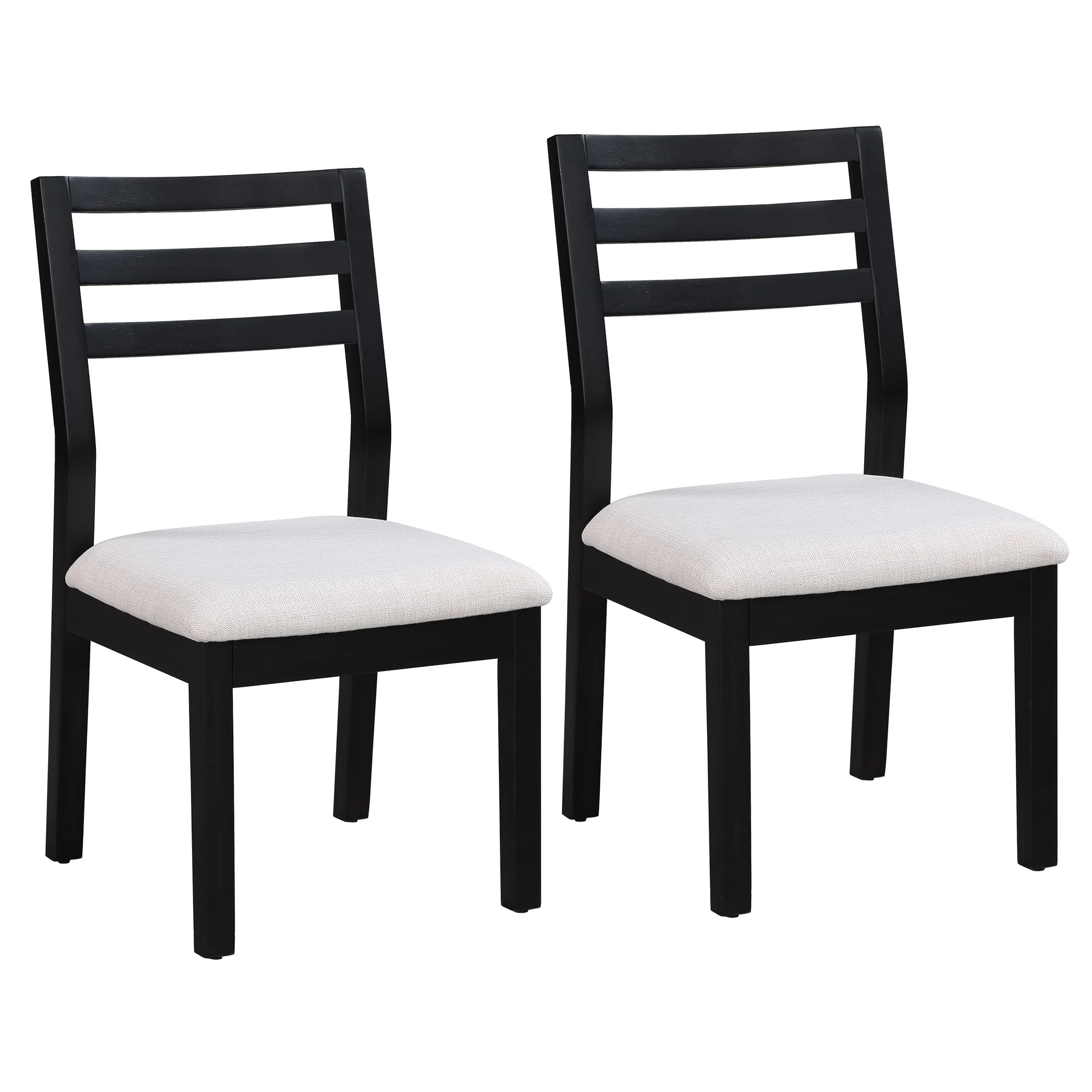 Better Homes & Gardens Ezra Dining Chair 2 Pack, Black and Cream | Walmart (US)