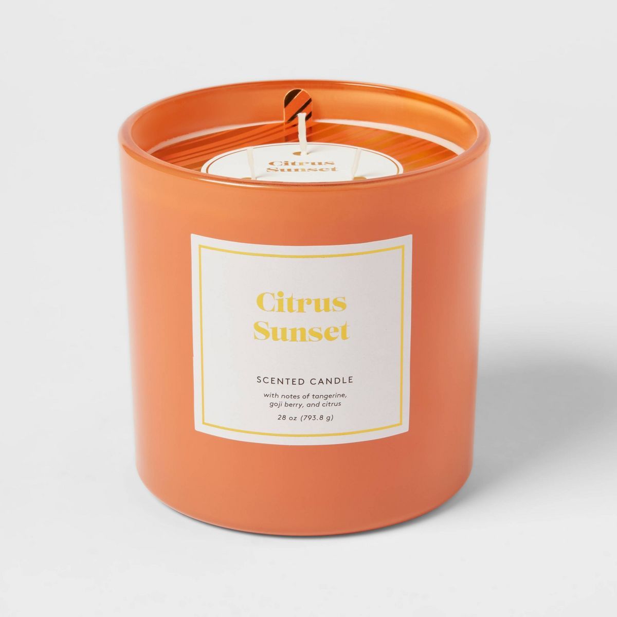 28oz Glass Jar 3-Wick Citrus Sunset Candle - Opalhouse™ | Target