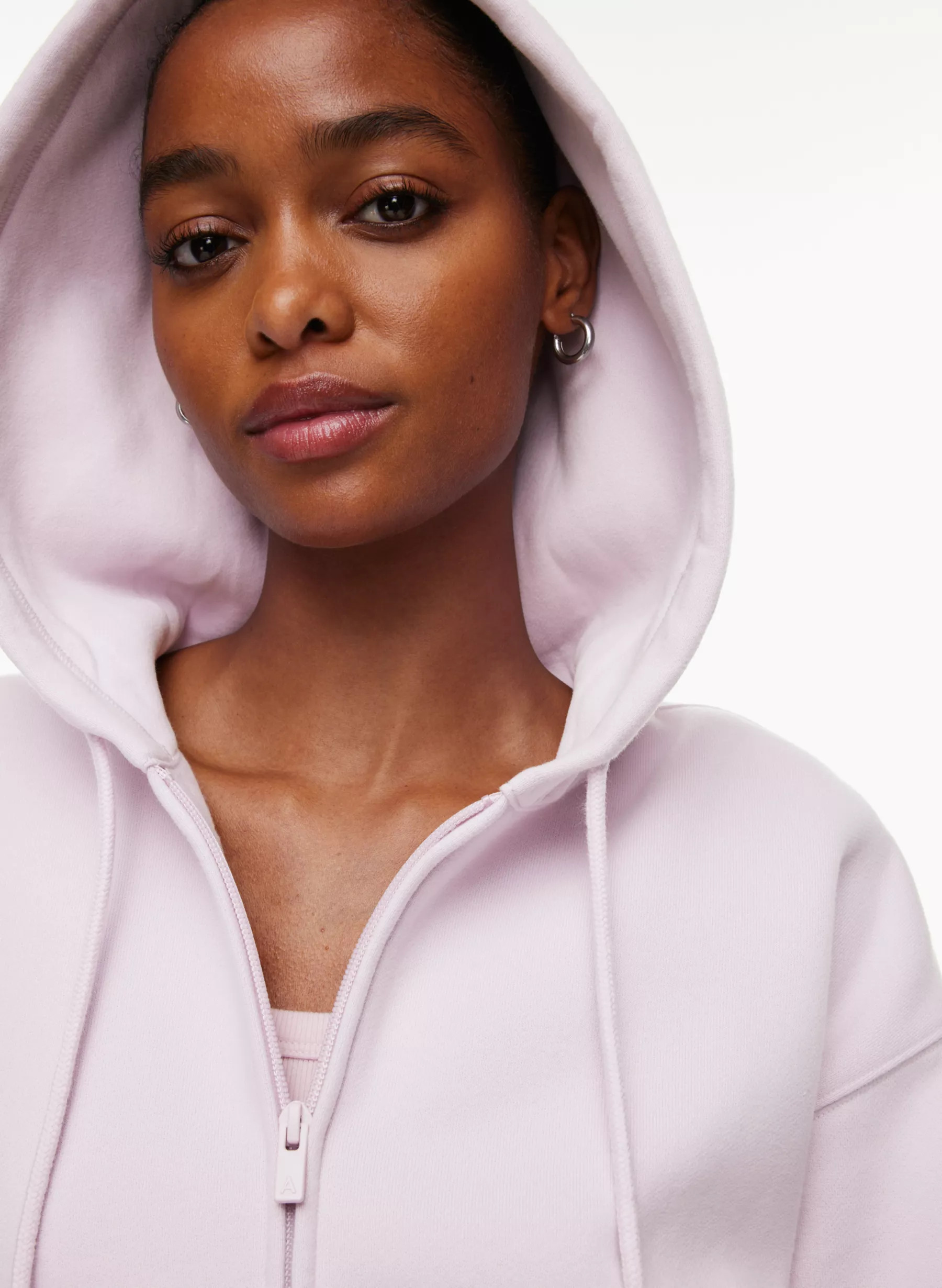 COZY FLEECE BOYFRIEND BOXY ZIP HOODIE | Aritzia