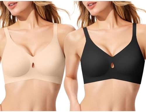 Bras for Women No Underwire Wireless Jelly Bras Full Coverage Seamless Push Up Bralettes Support ... | Amazon (US)