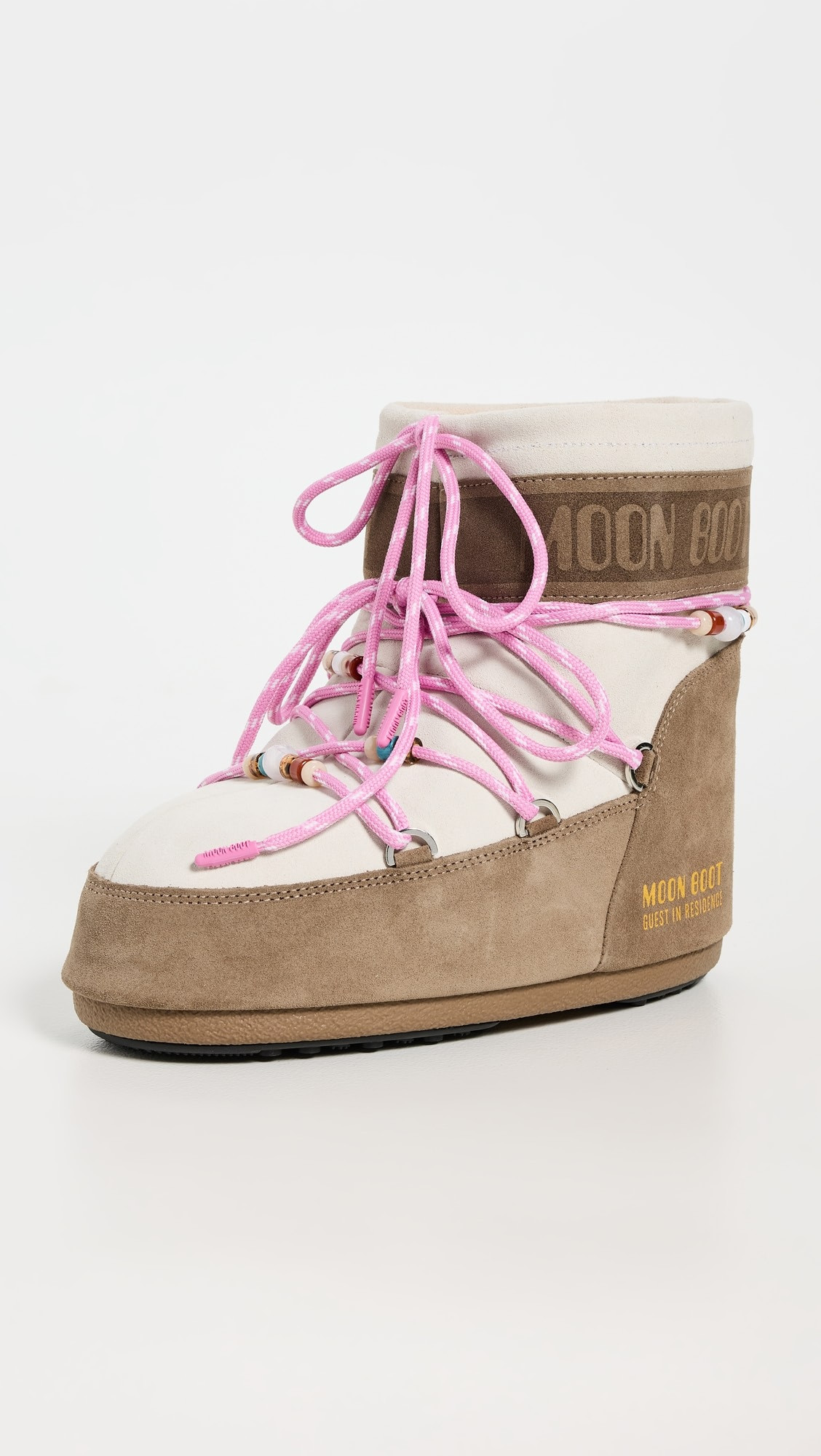 Moon Boot x Guest In Residence Icon Low Suede Beads Boots | Shopbop