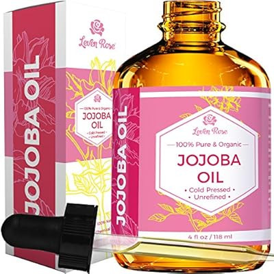 Jojoba Oil by Leven Rose, Pure Cold Pressed Natural Unrefined Moisturizer for Skin Hair and Nails... | Amazon (US)