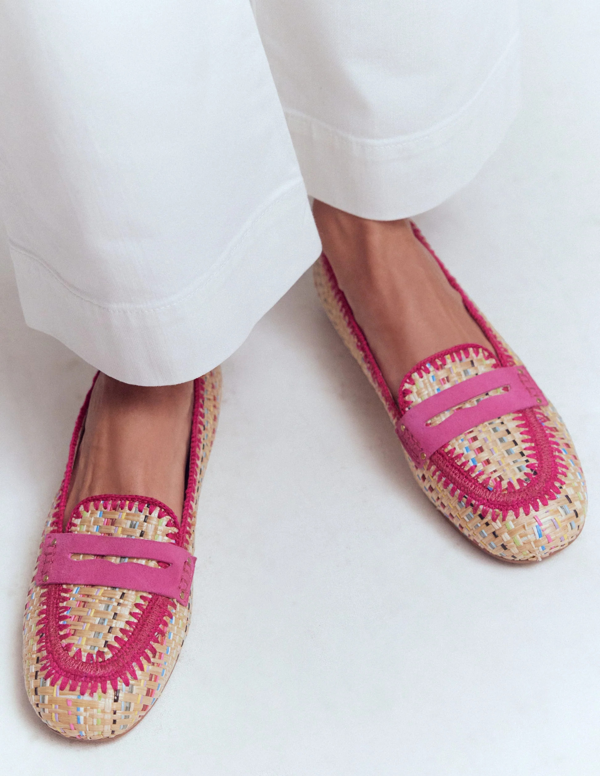 Classic Penny Loafers-Multi Raffia | Boden (US)