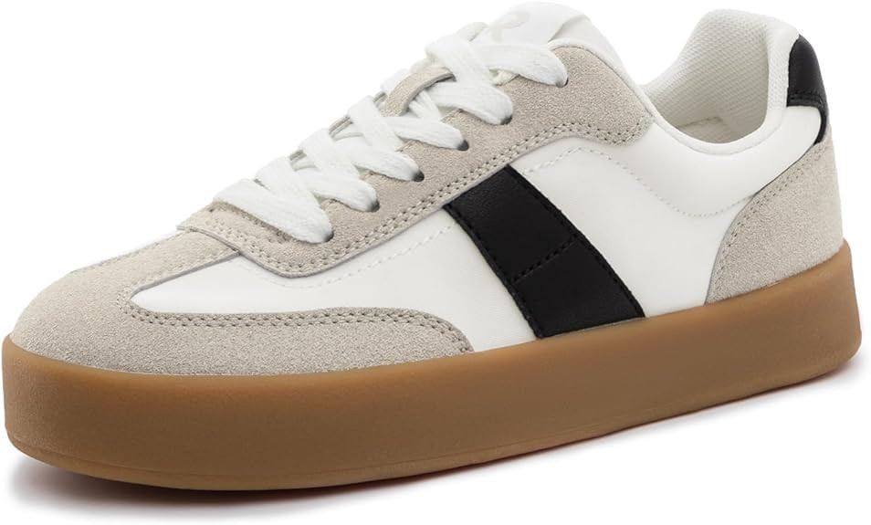 Rihero Platform Sneakers for Women Comfortable Fashion Retro Sneakers Casual Non-Slip Tennis Walk... | Amazon (US)