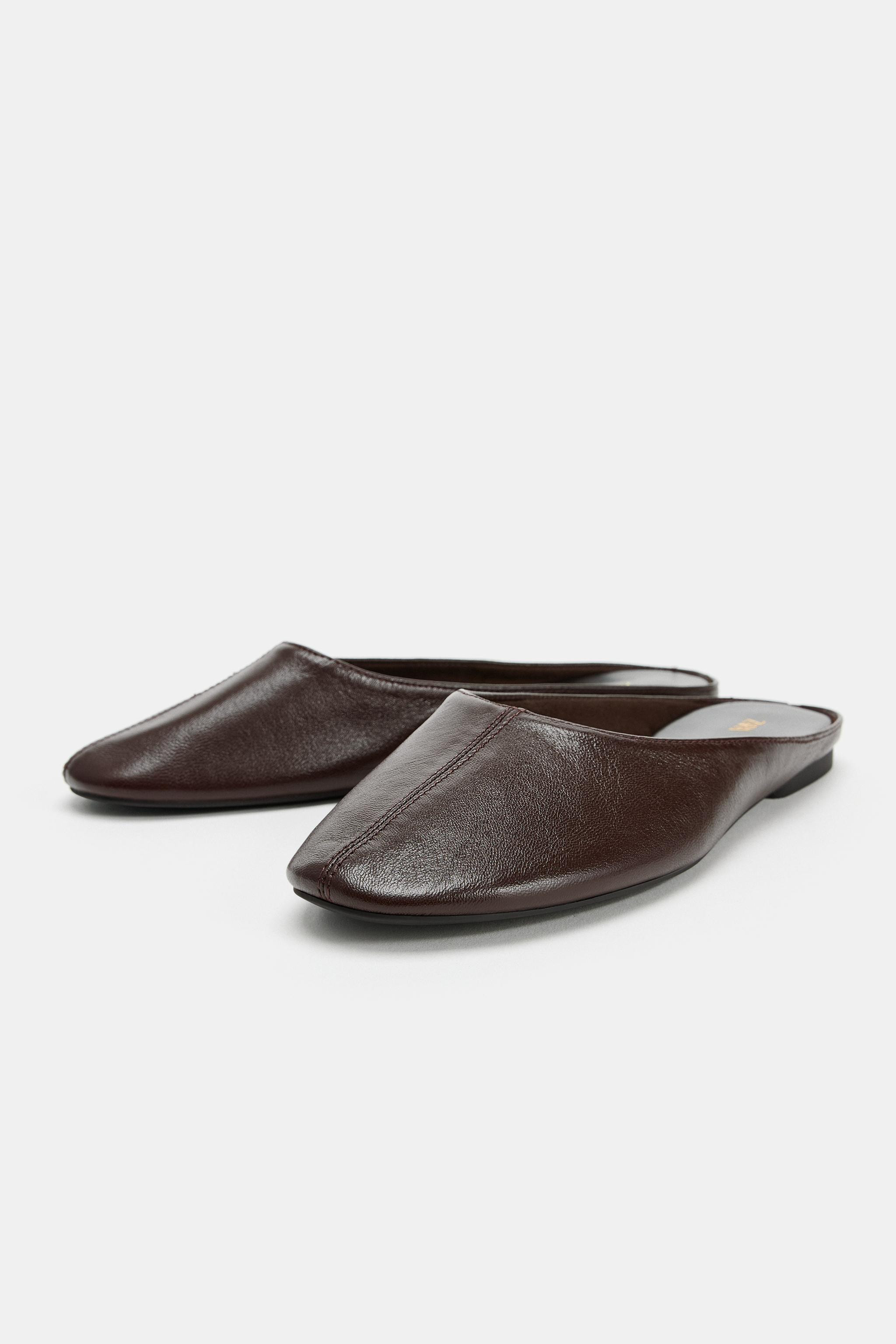 LEATHER SLINGBACK SHOES | Zara DE