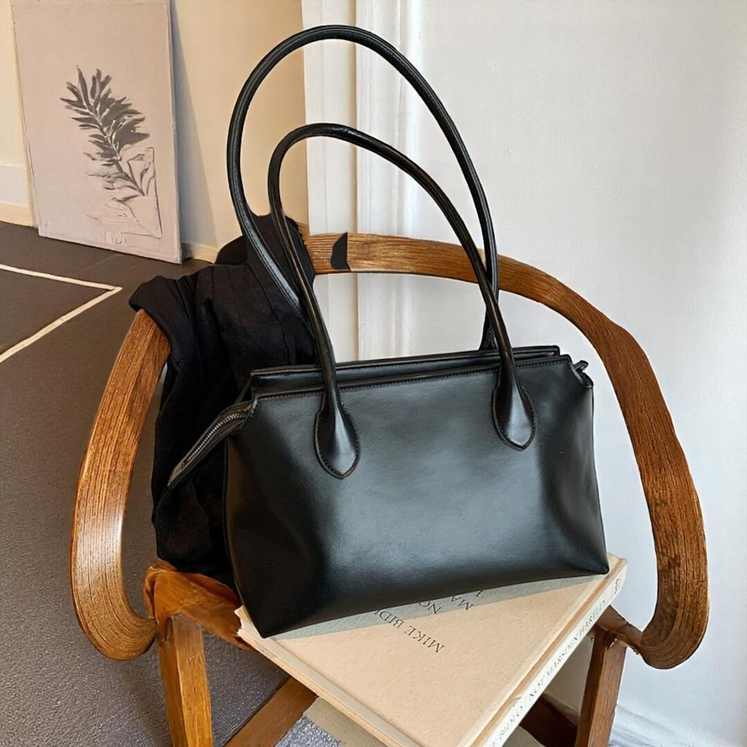 Minimal Leather Tote Bag | Luxury Margaux-inspired Handcrafted Purse | Everyday Bag for Women | E... | Etsy (US)
