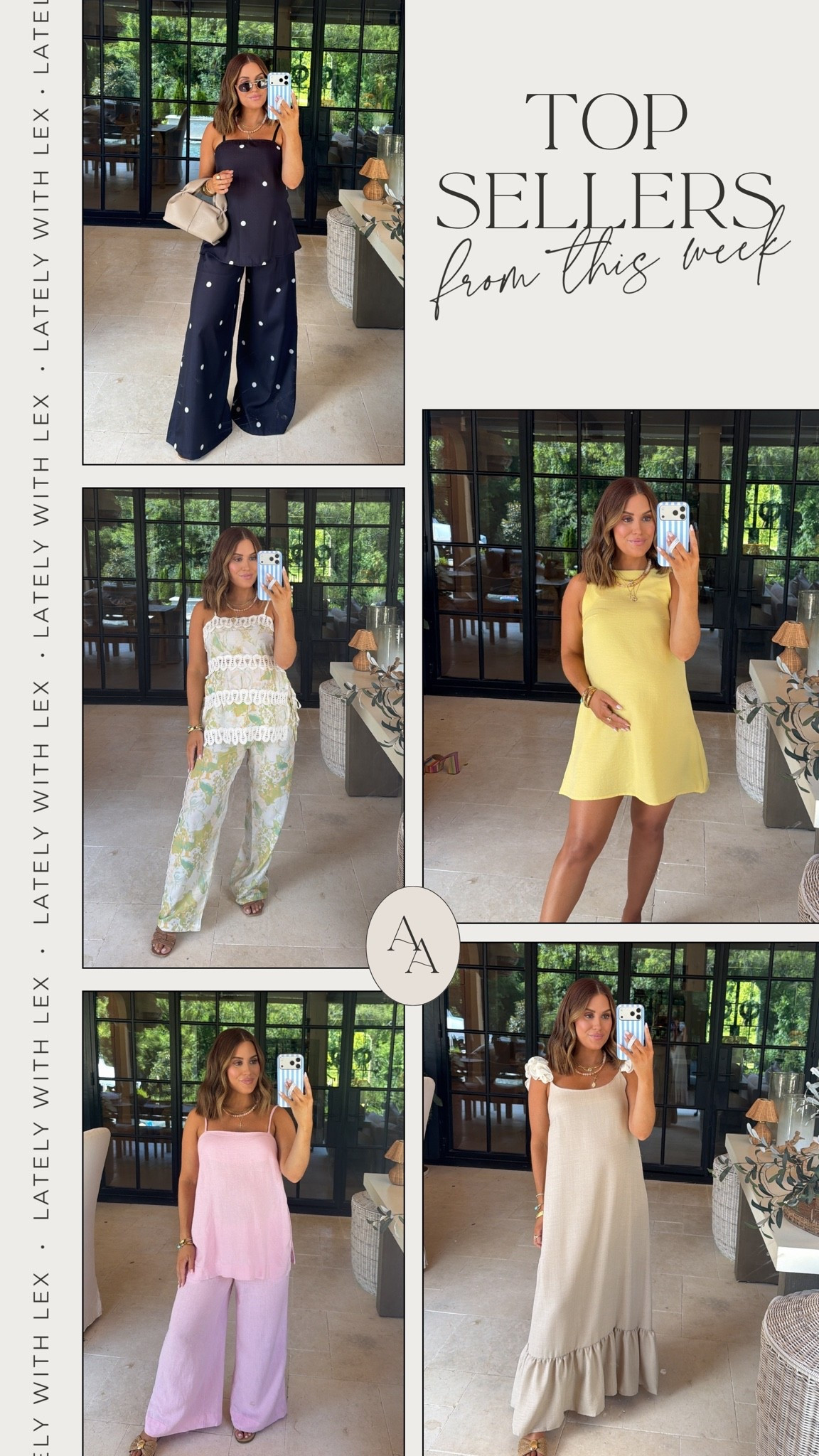 This week’s top sellers ✨. Lots of recent dresses + sets I’ll have on repeat this summer! All very affordable, under $100 and perfect for summer events, vacations, etc! 

1. Yellow Mini Dress from Amazon- wearing a small. Love this yellow moment & the silhouette of this dress is so flattering! 
2. Boho Floral Maxi Dress- wearing a small. A pretty dress option if you’re heading to a beach vacation or have family pictures! 
3. Chic Polka Dot Set- wearing a small. A cute and chic look, giving European vibes! 
4. Floral Two Piece Set- wearing a small. Such a pretty print and great quality! Packed this for our beach trip- such an easy and put together outfit to throw on! 
5. Free People Pink Linen Set- wearing an xs. I love this bubblegum pink and the fit is so flattering! I’m 25 weeks pregnant & it’s pretty bump friendly; I just have the elastic waistband below my bump and the longer top covers it!

#LTKootd #LTKSeasonal #LTKBump