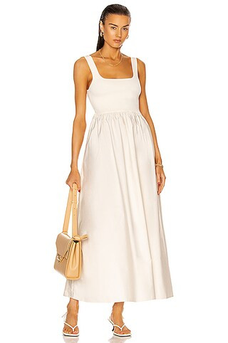 Matteau Knit and Cotton Maxi Dress in Ecru | FWRD | FWRD 