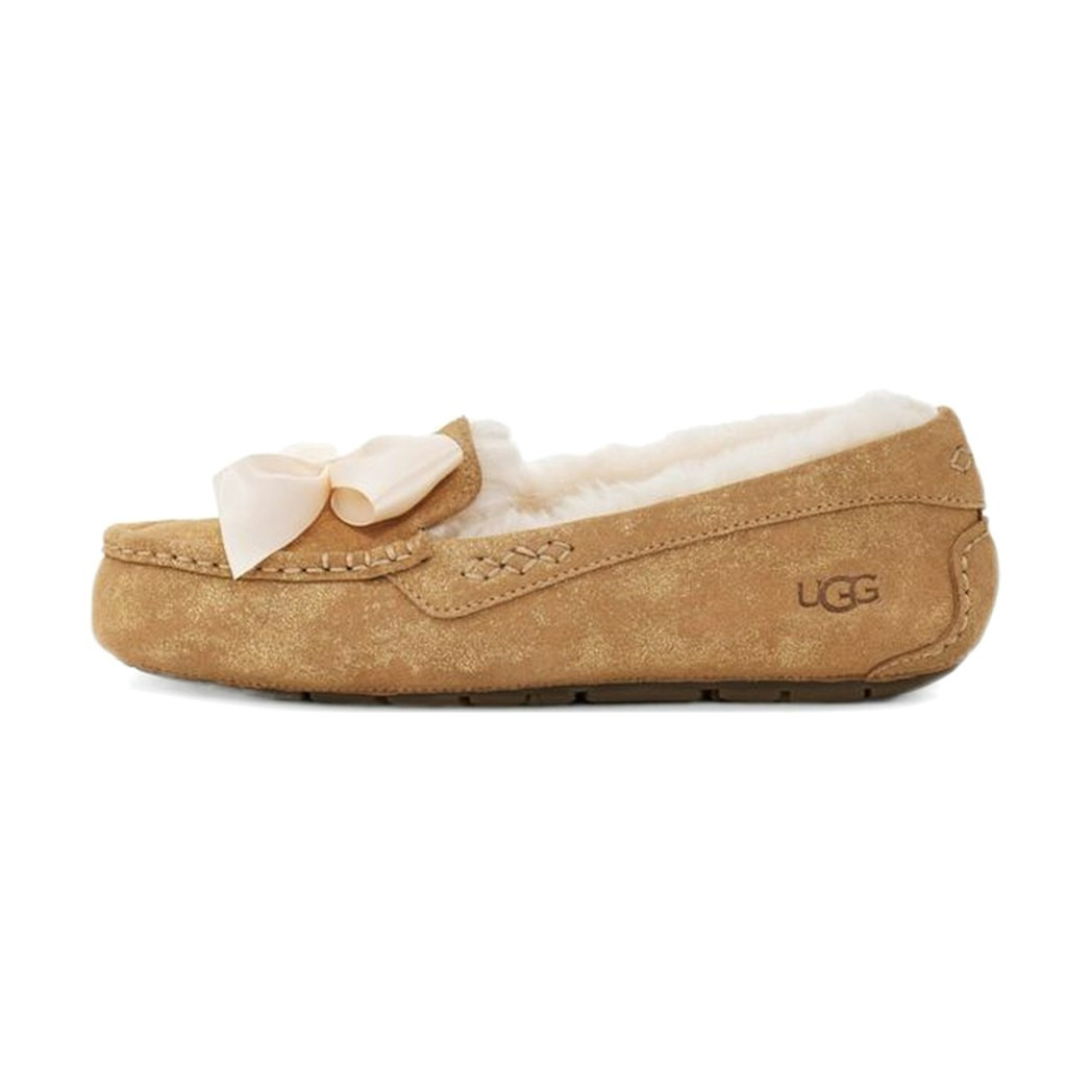 (W) UGG Ansley Bow Glimmer 'Chestnut' US 6W | Novelship