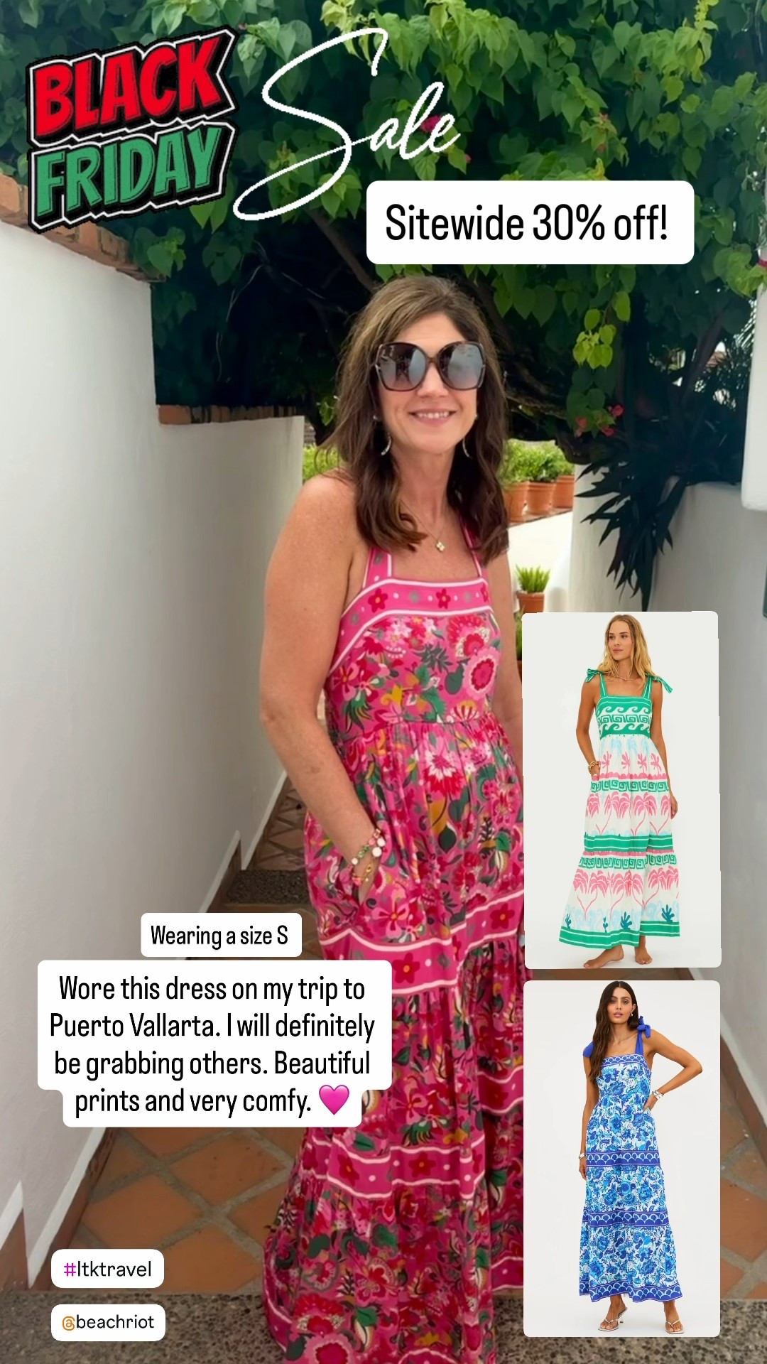 Sundress 

Black Friday Sale!
30% Sitewide! 

Love this dress so much! I wore it for my tropical vacay this summer. I have been waiting for the other prints to go on sale too! I will be grabbing for an upcoming Christmas vacay and Italy trip this summer. Beautiful prints and so comfy and light weight. 

Some of these dresses have Mommy & Me matches too! 

Wearing a size S. 

#LTKGiftGuide #LTKmomlife #LTKSeasonal #LTKBeauty 

dress, summer dress, sundress, tropical dress, floral dress, vacation dress, cruise attire, cruise dress, summer wedding, resort dress, Beach Riot, Tory Burch, vacay dress, resort attire, 




#LTKOver40 #LTKSaleAlert #LTKTravel