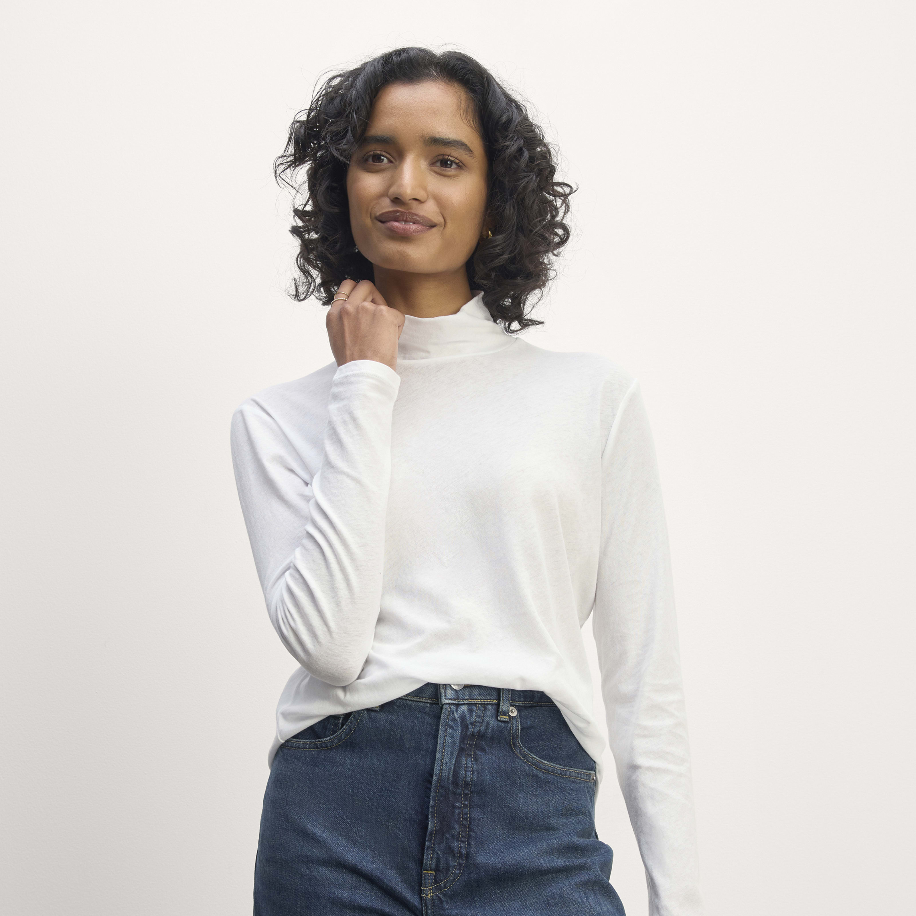 Women's Air Turtleneck Sweater by Everlane in White, Size XXL | Everlane