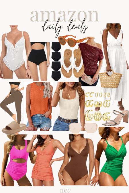Amazon daily deals I absolutely love! So many cute spring dresses, spring outfit ideas, vacation outfits, & midsize fashion finds on deal today from Amazon fashion!

The viral Shapewear bodysuit is 21% off I have it in other colors and it’s sooo good! A bunch of swimsuits are on deal as well, perfect for summer! Omg the drop heels are 69% off!!!

#LTKsalealert #LTKfindsunder100 #LTKfindsunder50