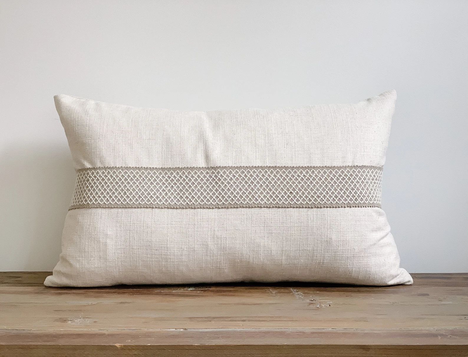 Lumbar pillow cover, 14 x 22 pillow cover, decorative pillow, designer pillow, neutral pillow, pi... | Etsy (US)