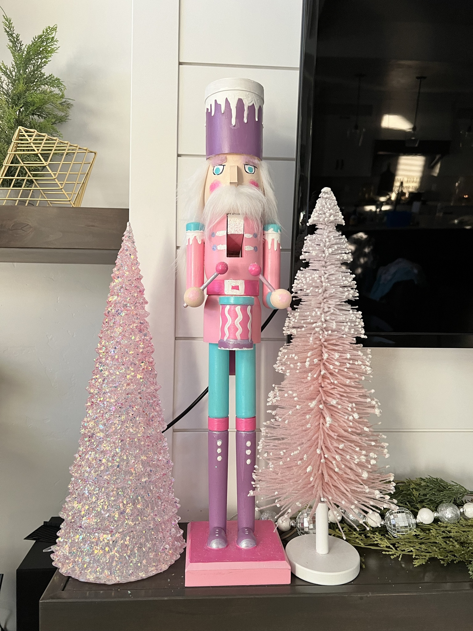 Painted my own pink nutcracker for Christmas decor! 

#LTKSeasonal #LTKhome #LTKHoliday