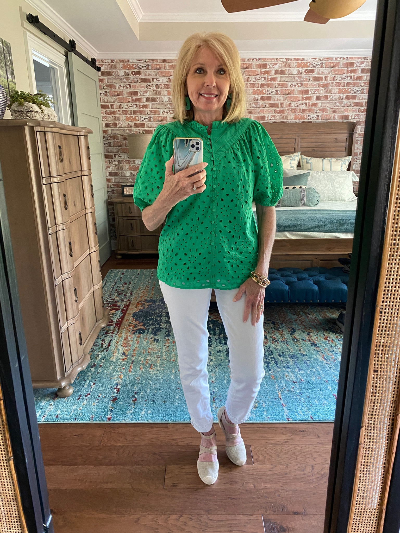 Green eyelet spring top from Amazon! Fashion over 60. 

#LTKstyletip #LTKsalealert #LTKSeasonal