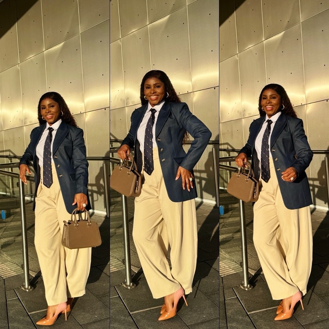 There’s something about a tailored blazer, crisp shirt and a statement tie… it just does something to your confidence.

Balancing structure with softness — wide-leg trousers, neutral tones and a touch of elegance.

Because modest doesn’t mean boring… it means intentional.

Which detail are you loving most — the tie or the blazer? 👀

#workwear #ModestFashion #PowerDressing #StyleWithPurpose #BossWomanStyle