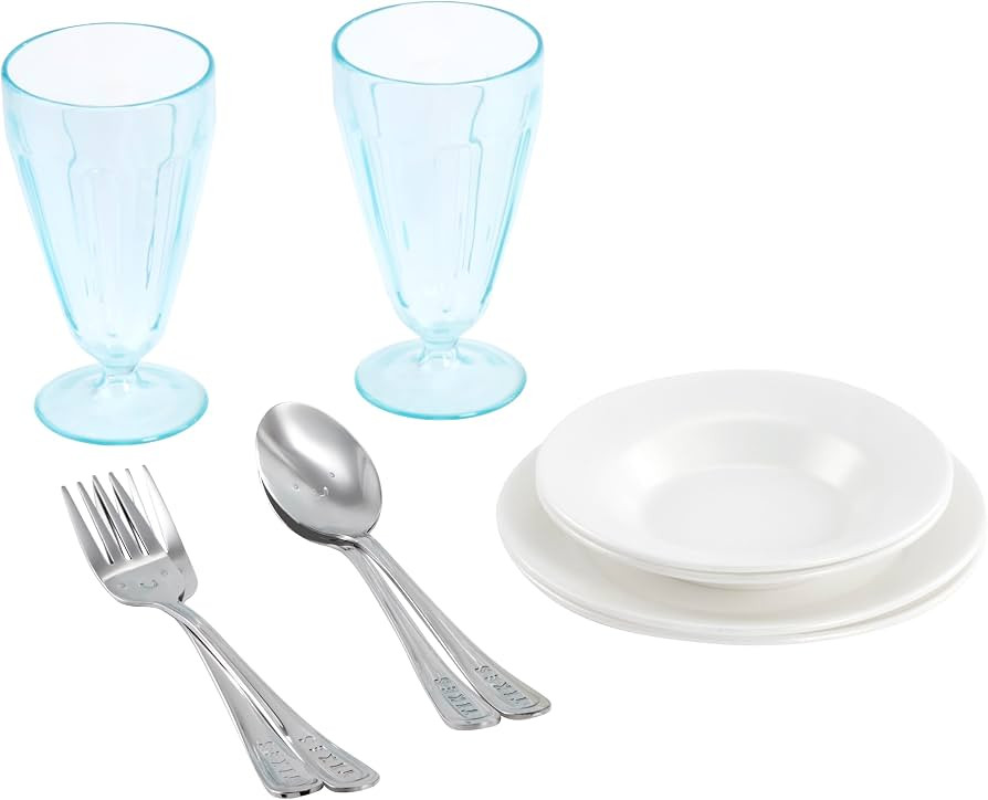 Little Tikes Sweet Spaces Dishware Set, White, Play Kitchen Cookware, Boys and Girls Ages 3+ Years | Amazon (US)