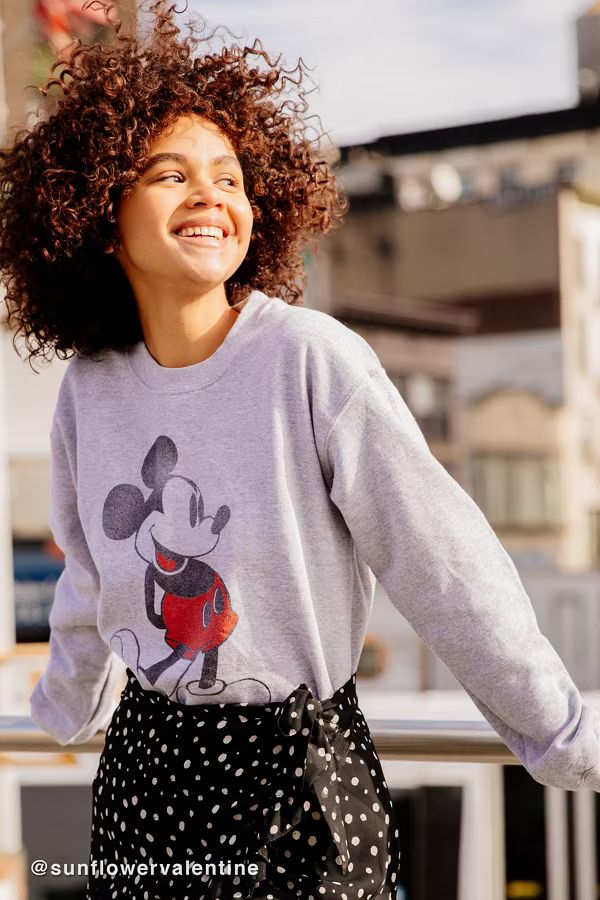 Mickey Mouse Pullover Sweatshirt | Urban Outfitters (US and RoW)