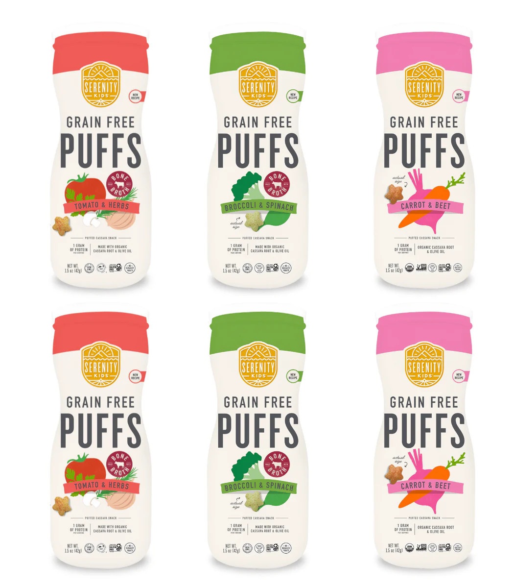 Grain Free Baby Puffs // Variety 6-Pack // Serenity Kids® | Serenity Kids