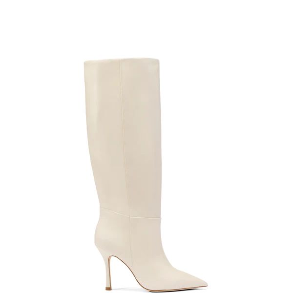 Kate Boot In Ivory Leather | Larroude